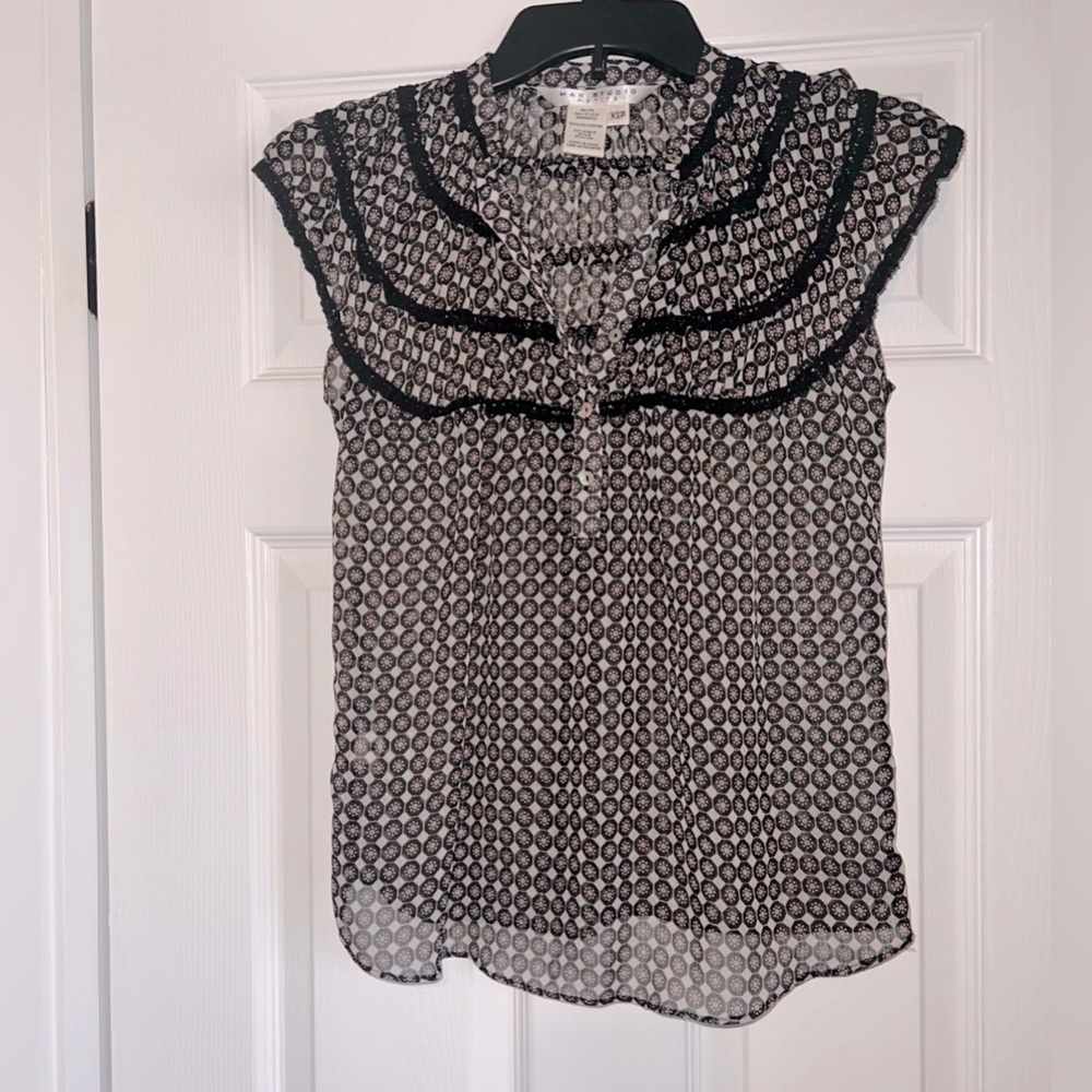 Max Studio Petite Womans Blouse XSP